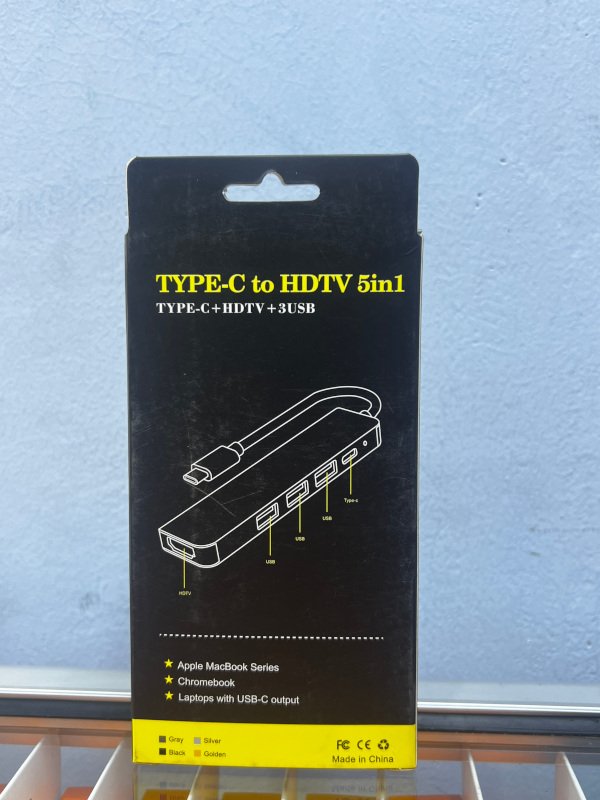 Type-C To HDTV 5 in 1 Adapter front back